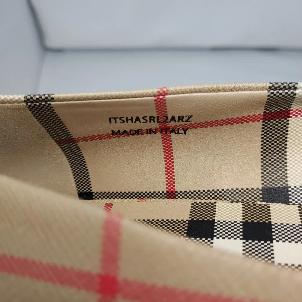 Burberry Joy Vintage Check Archive Beige Ballerina Flat Shoes - Picture 6 of 12